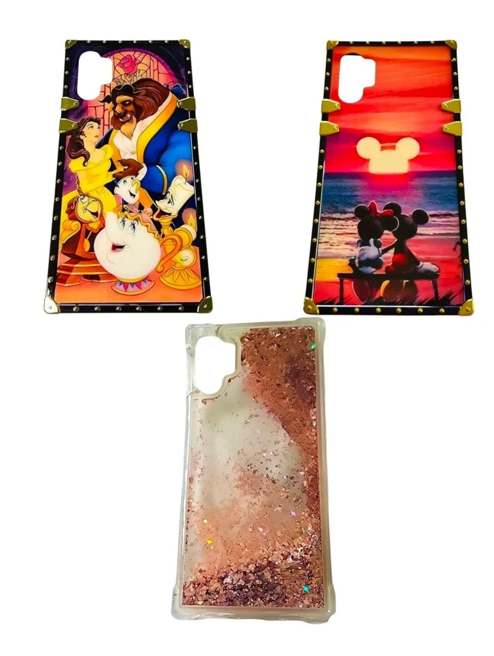 3pc Disney Luxury Collection & Glitter Cases For Samsung Galaxy Note 10+